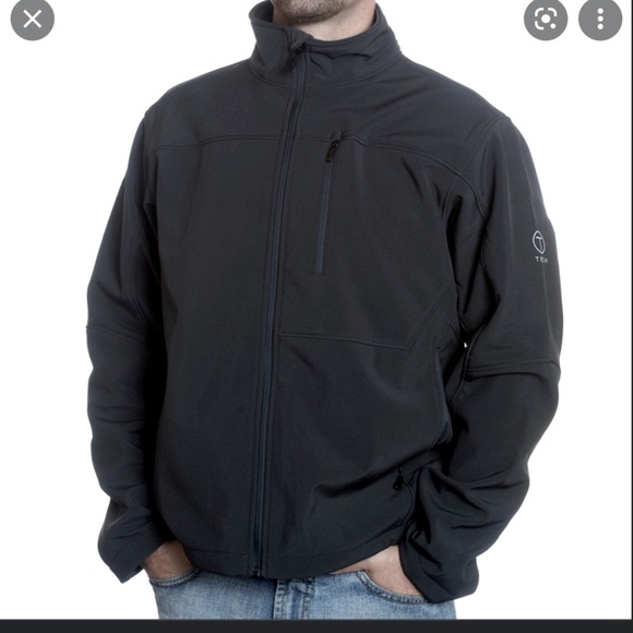 TECH by Tumi men’s soft shell black jacket with fleece lining. - Picture 4 of 13
